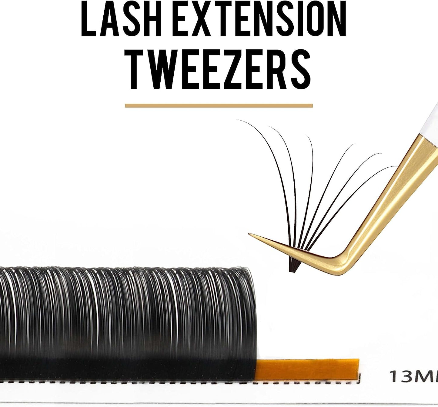 Fiber Tip Lash Tweezers For Eyelash Extension 3 Pcs